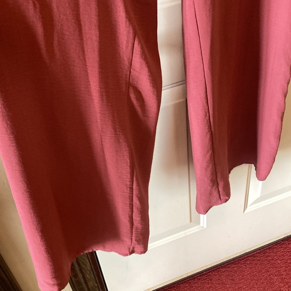 Like New Large She & Sky Terracotta Jumpsuit with Tie Front and Slit Back (ABBA) - Picture 10 of 16